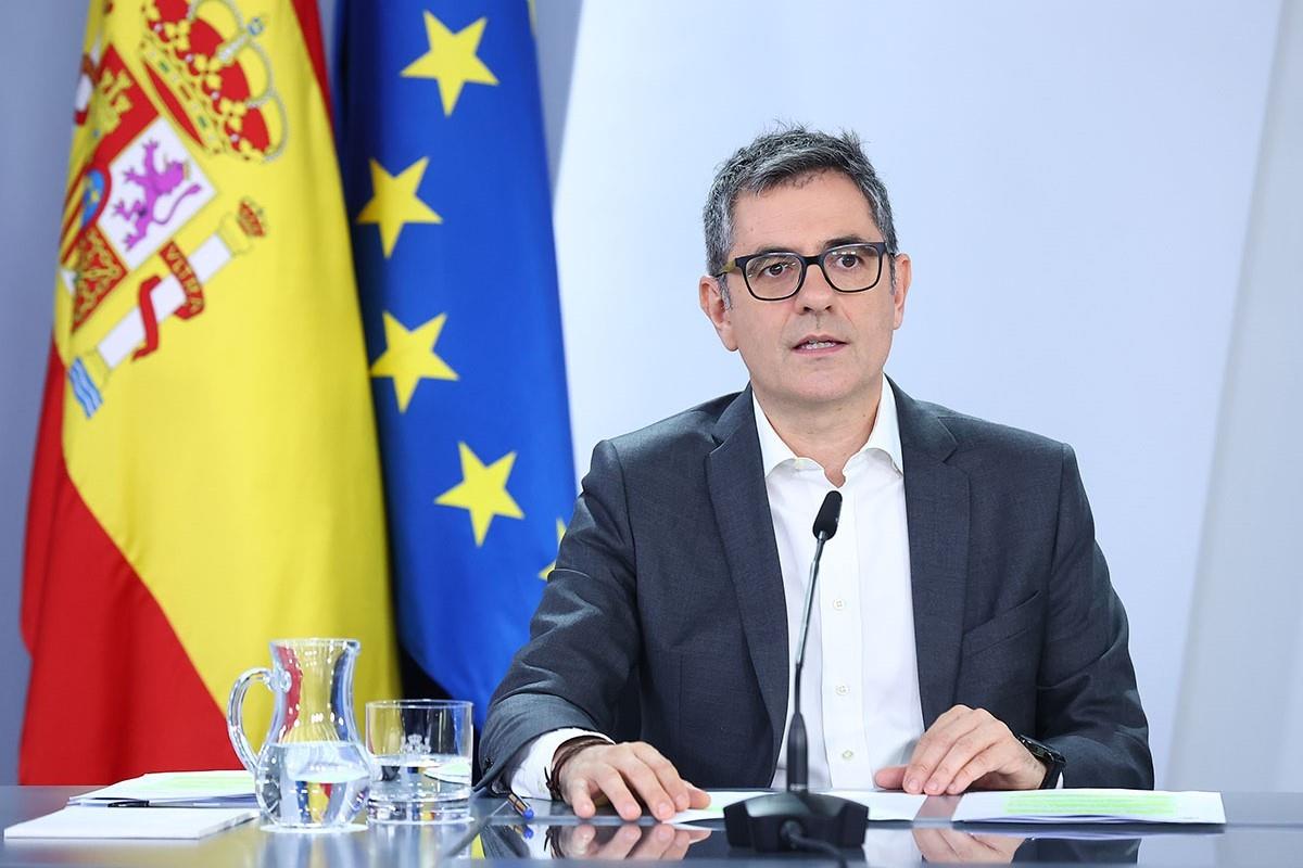 7/07/2026. Rueda de Prensa tras el Consejo de Ministros: Bolaños. El ministro de la Presidencia, Justicia y Relaciones con las Cortes, Félix...